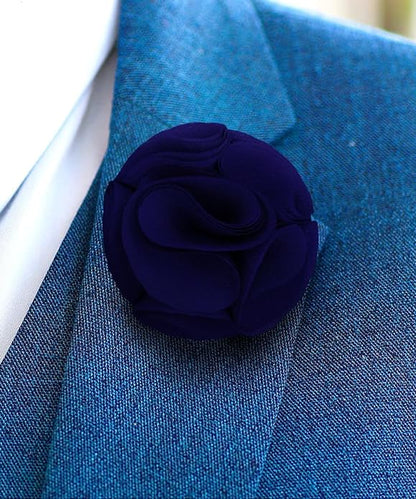 Rose Flower Lapel Pin by Vittorio Vico (79 - rose - royal) for Independent Retail Stores by Dubal Brothers