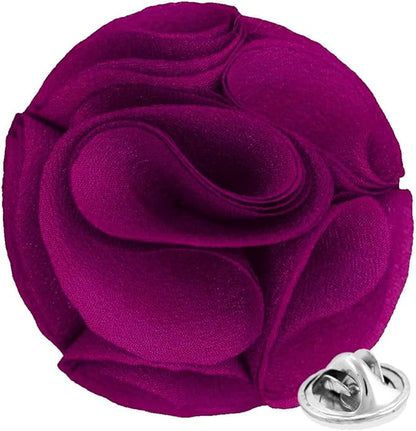 Rose Flower Lapel Pin by Vittorio Vico (80 - rose - magenta) for Independent Retail Stores by Dubal Brothers