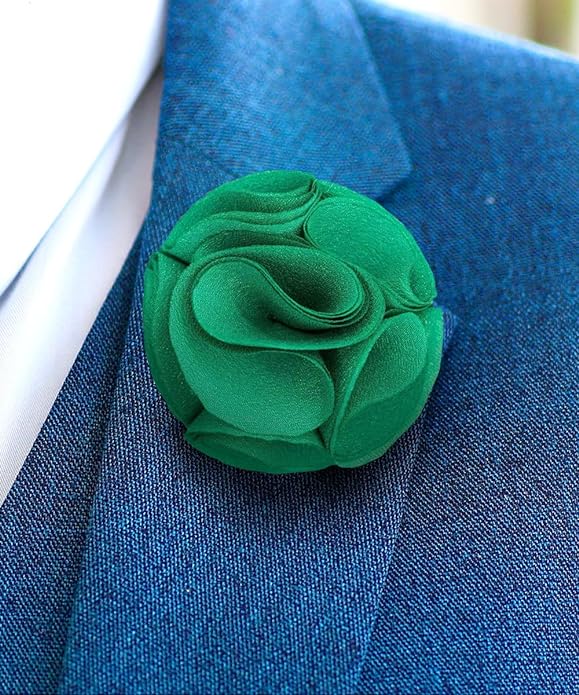 Rose Flower Lapel Pin by Vittorio Vico (81 - rose - aqua) for Independent Retail Stores by Dubal Brothers
