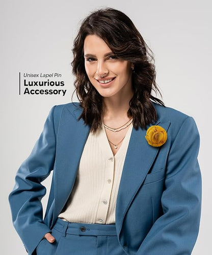 Rose Flower Lapel Pin by Vittorio Vico (83 - rose - gold) for Independent Retail Stores by Dubal Brothers