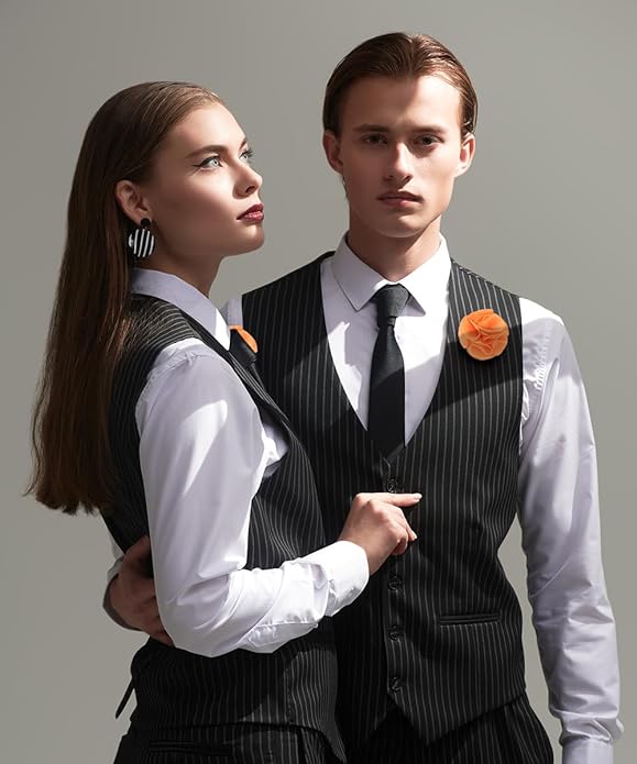 Rose Flower Lapel Pin by Vittorio Vico (85 - rose - darkpeach) for Independent Retail Stores by Dubal Brothers