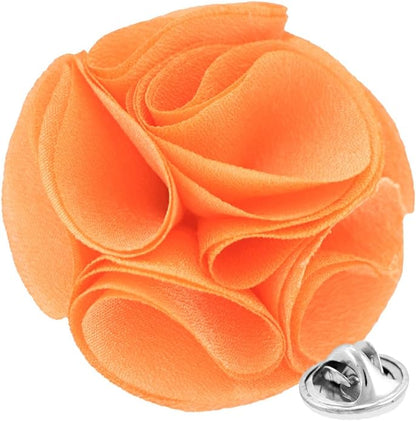Rose Flower Lapel Pin by Vittorio Vico (85 - rose - darkpeach) for Independent Retail Stores by Dubal Brothers