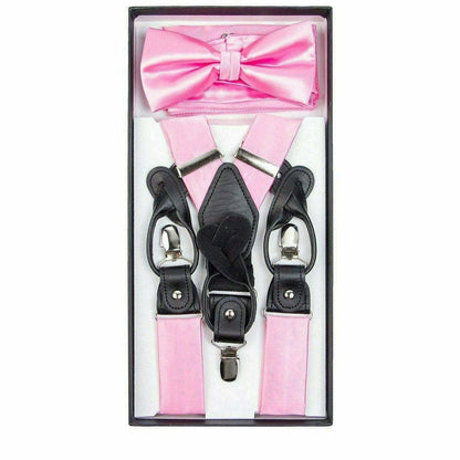 Caja de regalo de Vittorio Farina (juego de tirantes de satén, pajarita y pañuelo de bolsillo)