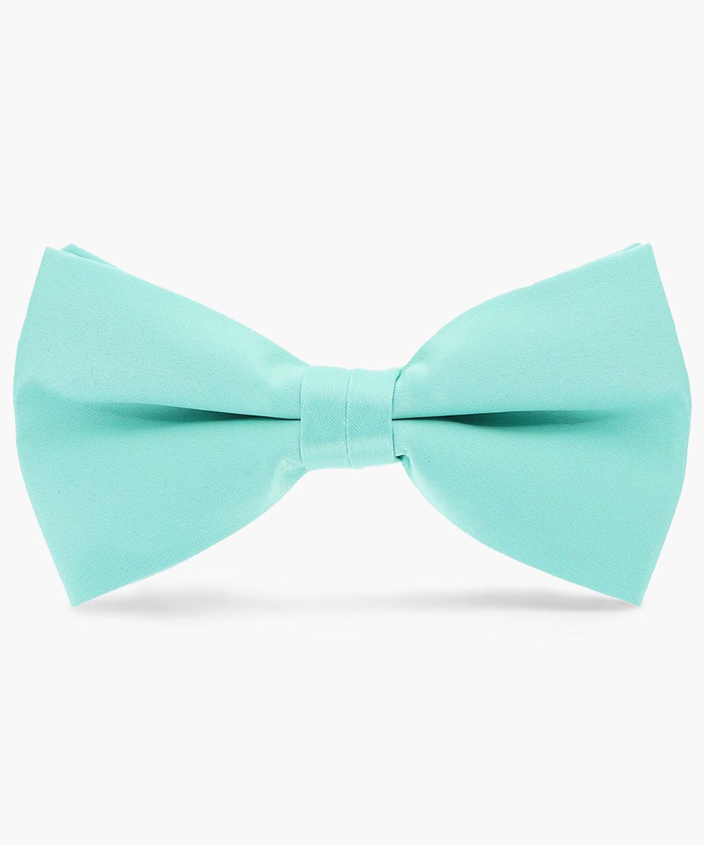 Solid Bow Tie in a Box by Vittorio Farina (basic - bow - tie - aqua) for Independent Retail Stores by Dubal Brothers