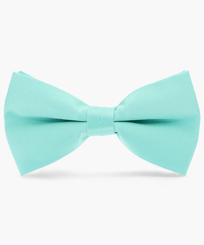 Solid Bow Tie in a Box by Vittorio Farina (basic - bow - tie - aqua) for Independent Retail Stores by Dubal Brothers