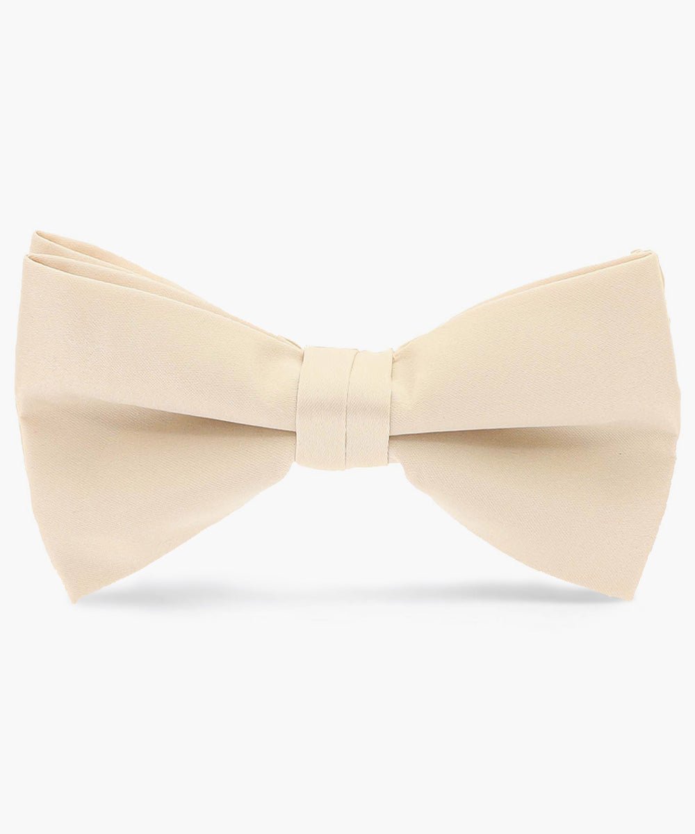 Solid Bow Tie in a Box by Vittorio Farina (basic - bow - tie - beige) for Independent Retail Stores by Dubal Brothers
