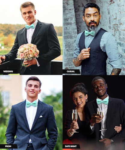 Solid Bow Tie in a Box by Vittorio Farina (basic - bow - tie - black) for Independent Retail Stores by Dubal Brothers