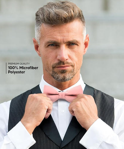 Solid Bow Tie in a Box by Vittorio Farina (basic - bow - tie - blush) for Independent Retail Stores by Dubal Brothers