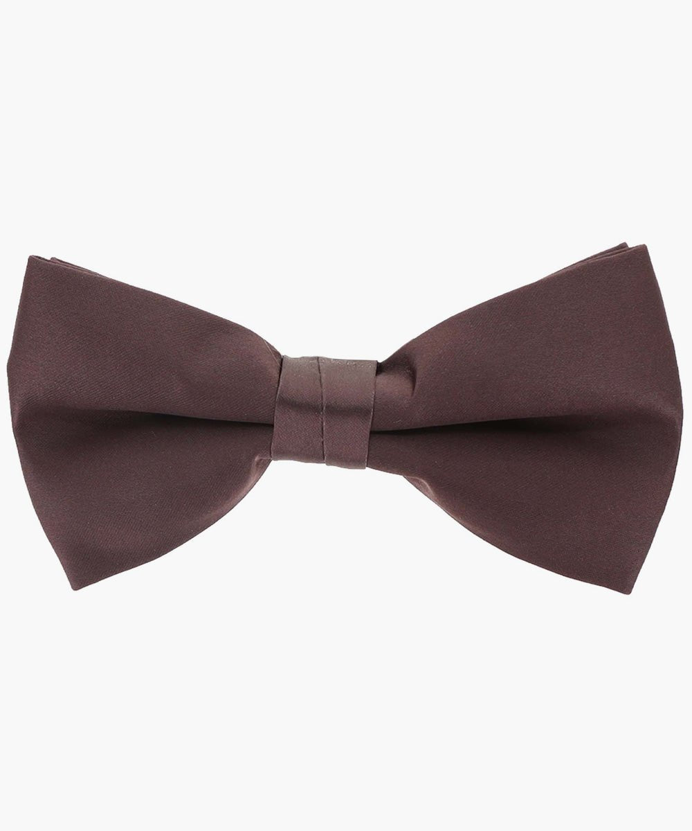 Solid Bow Tie in a Box by Vittorio Farina (basic - bow - tie - brown) for Independent Retail Stores by Dubal Brothers