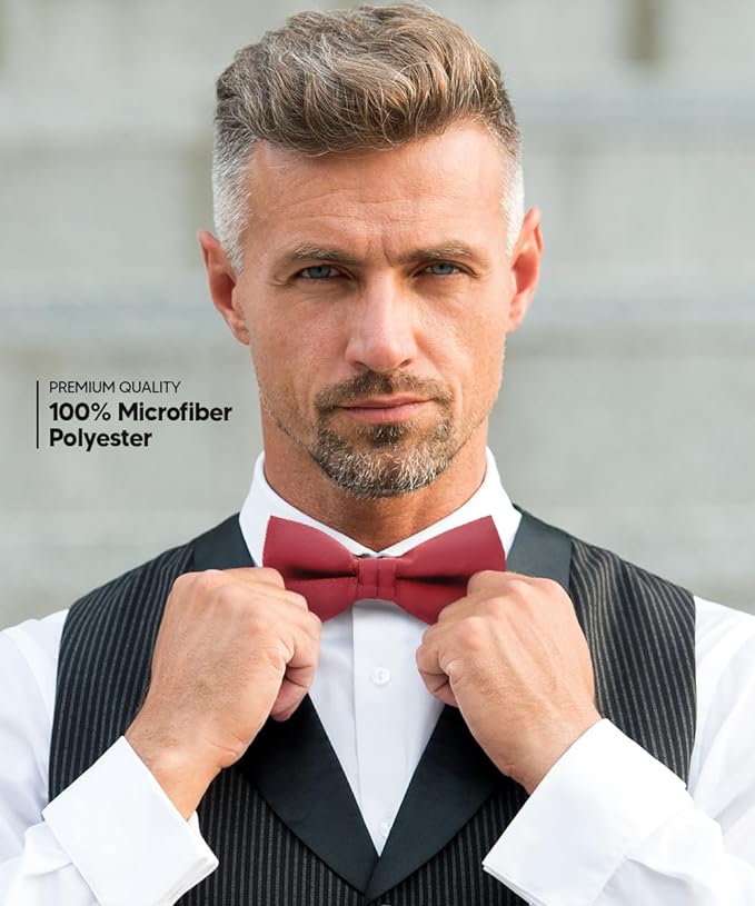 Solid Bow Tie in a Box by Vittorio Farina (basic - bow - tie - charcoal) for Independent Retail Stores by Dubal Brothers