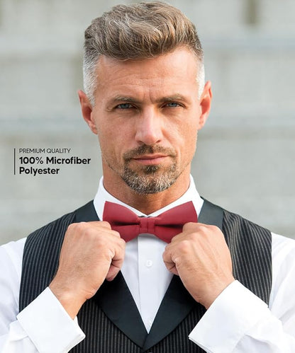 Solid Bow Tie in a Box by Vittorio Farina (basic - bow - tie - charcoal) for Independent Retail Stores by Dubal Brothers