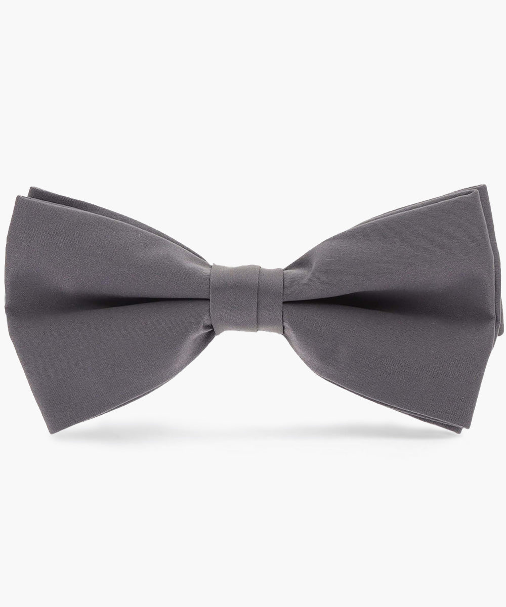 Solid Bow Tie in a Box by Vittorio Farina (basic - bow - tie - charcoal) for Independent Retail Stores by Dubal Brothers