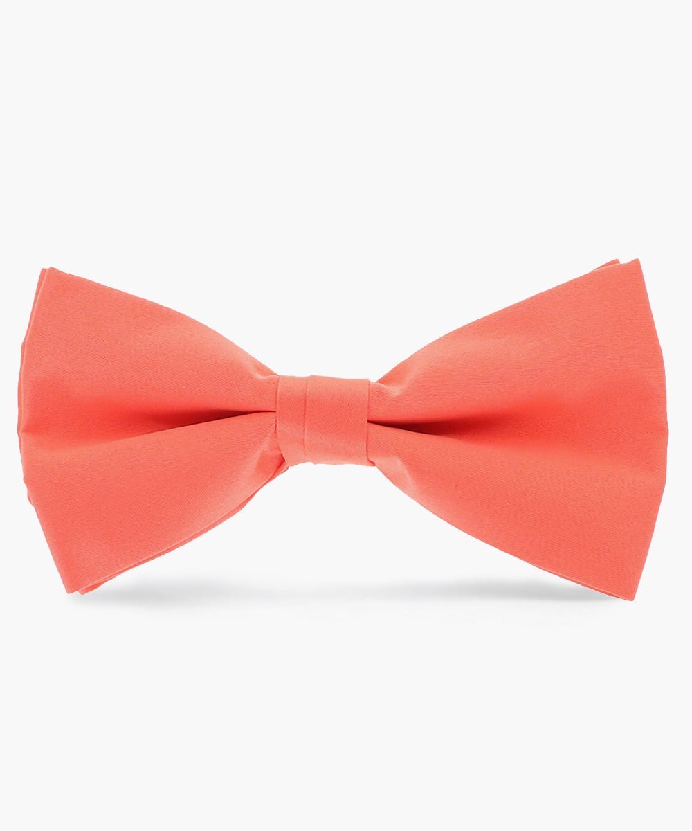 Solid Bow Tie in a Box by Vittorio Farina (basic - bow - tie - coral) for Independent Retail Stores by Dubal Brothers