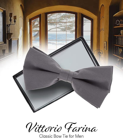Solid Bow Tie in a Box by Vittorio Farina (basic - bow - tie - coral) for Independent Retail Stores by Dubal Brothers