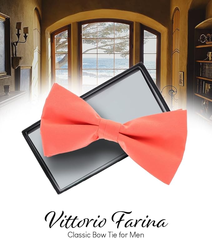 Solid Bow Tie in a Box by Vittorio Farina (basic - bow - tie - gold) for Independent Retail Stores by Dubal Brothers