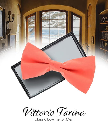 Solid Bow Tie in a Box by Vittorio Farina (basic - bow - tie - gold) for Independent Retail Stores by Dubal Brothers