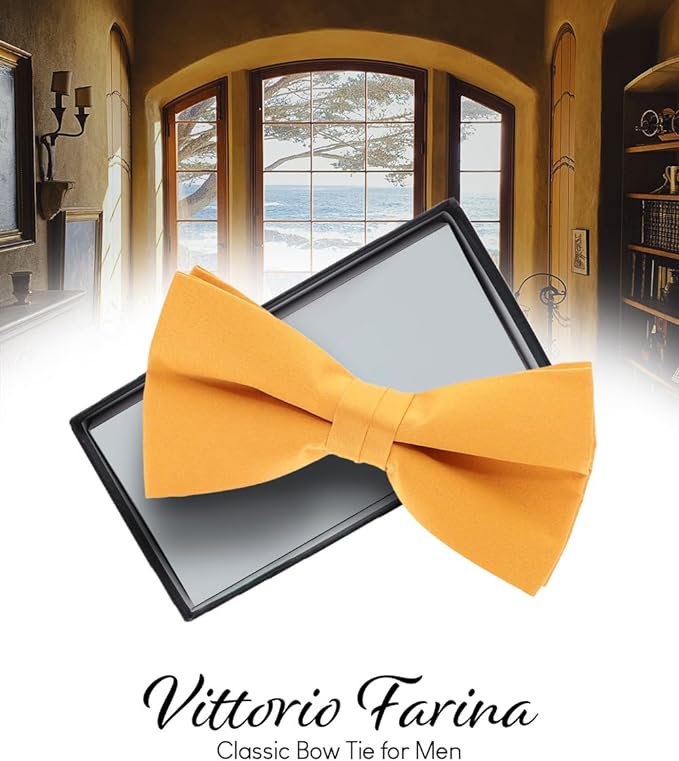 Solid Bow Tie in a Box by Vittorio Farina (basic - bow - tie - hot - pink) for Independent Retail Stores by Dubal Brothers