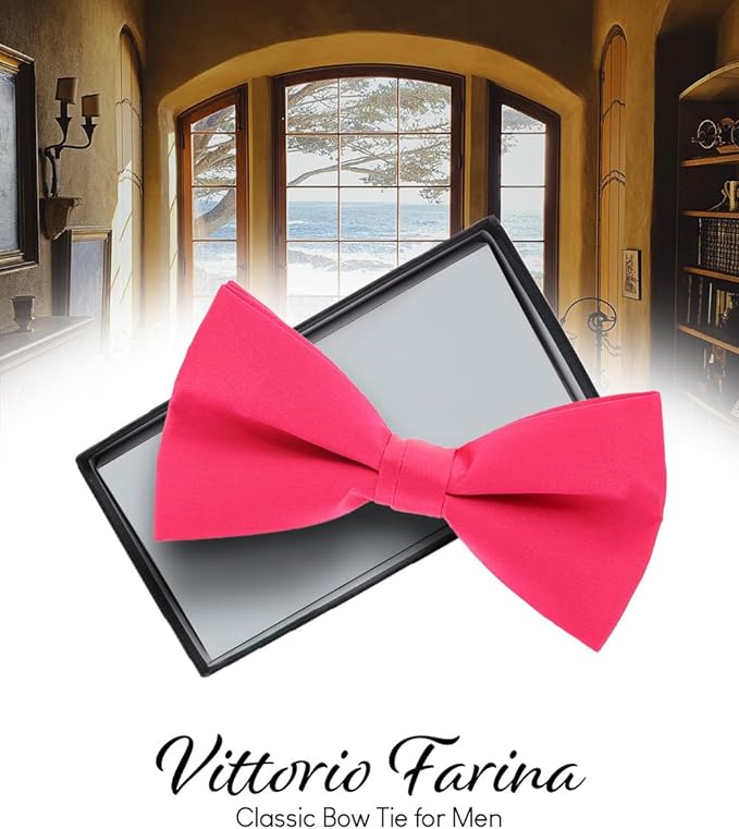 Solid Bow Tie in a Box by Vittorio Farina (basic - bow - tie - ivory) for Independent Retail Stores by Dubal Brothers