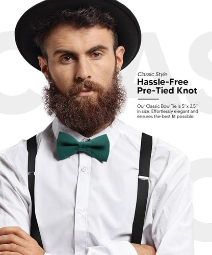 Solid Bow Tie in a Box by Vittorio Farina (basic - bow - tie - kelly) for Independent Retail Stores by Dubal Brothers