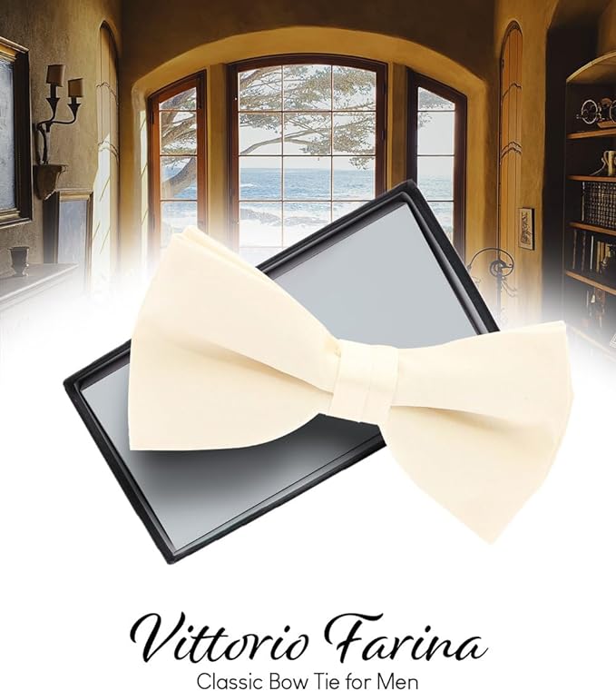 Solid Bow Tie in a Box by Vittorio Farina (basic - bow - tie - lavender) for Independent Retail Stores by Dubal Brothers