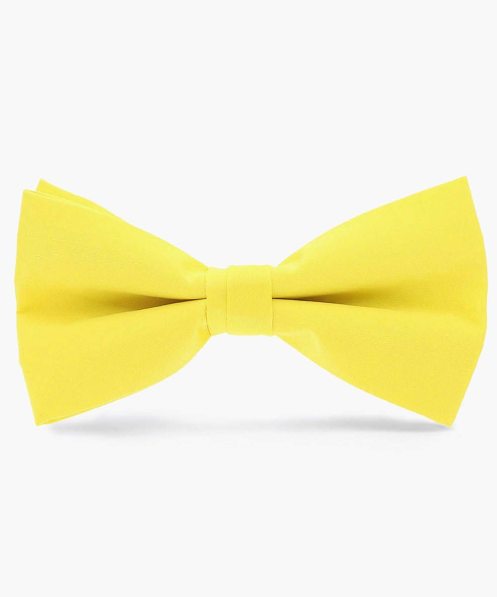Solid Bow Tie in a Box by Vittorio Farina (basic - bow - tie - lemon) for Independent Retail Stores by Dubal Brothers
