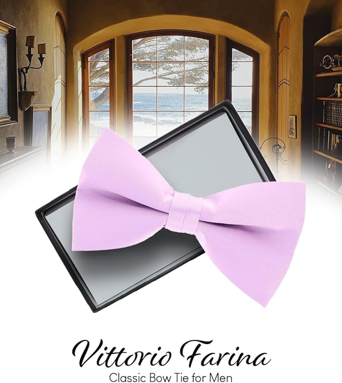 Solid Bow Tie in a Box by Vittorio Farina (basic - bow - tie - lime) for Independent Retail Stores by Dubal Brothers