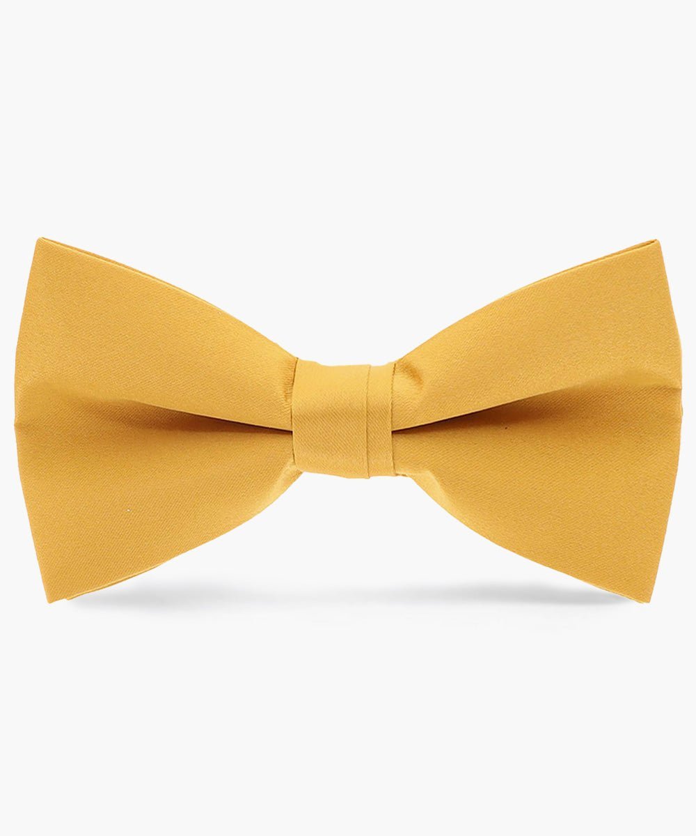 Solid Bow Tie in a Box by Vittorio Farina (basic - bow - tie - mustard) for Independent Retail Stores by Dubal Brothers