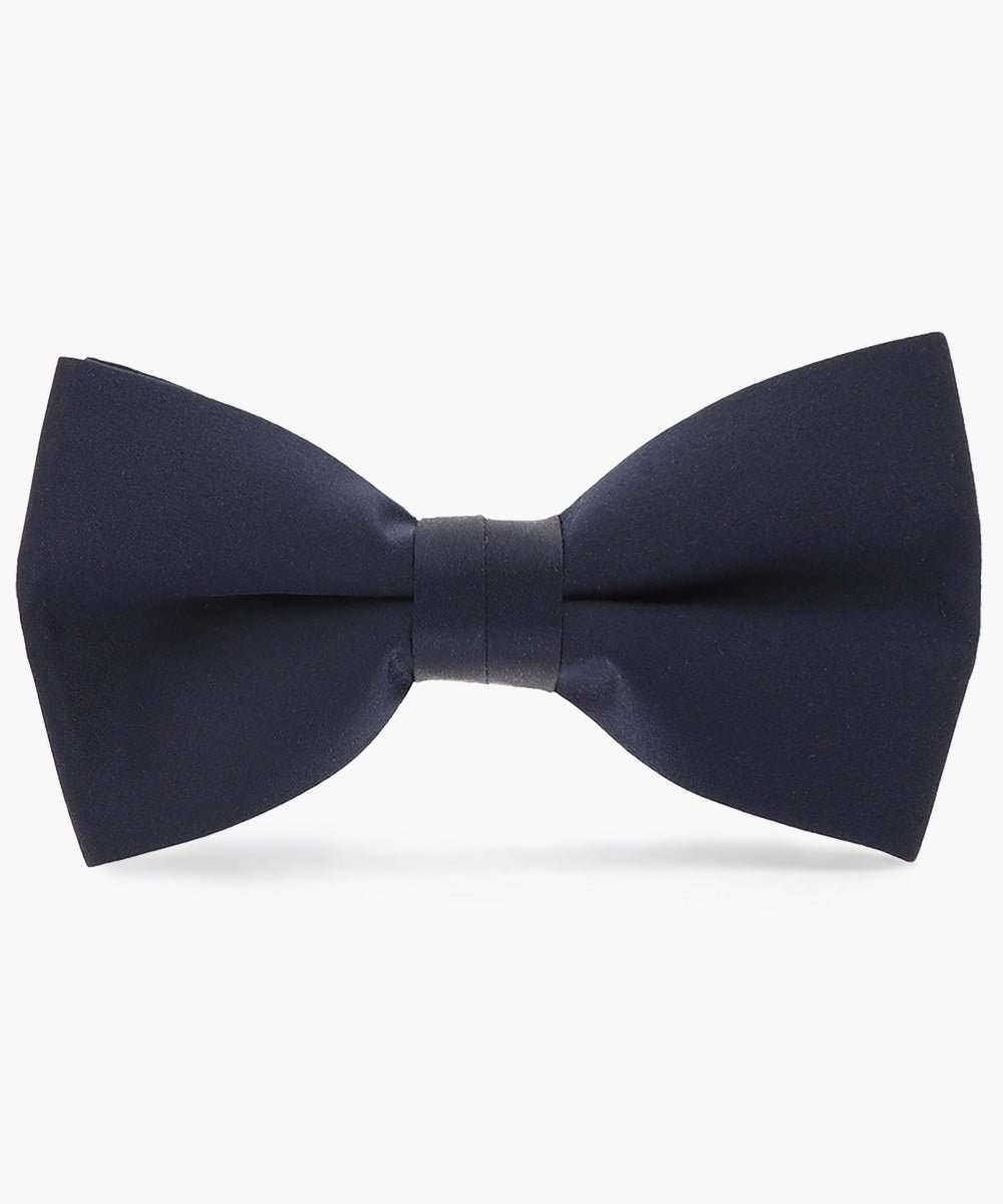 Solid Bow Tie in a Box by Vittorio Farina (basic - bow - tie - navy) for Independent Retail Stores by Dubal Brothers
