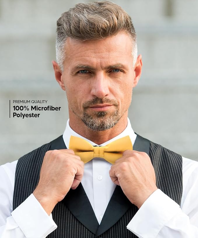 Solid Bow Tie in a Box by Vittorio Farina (basic - bow - tie - peach) for Independent Retail Stores by Dubal Brothers