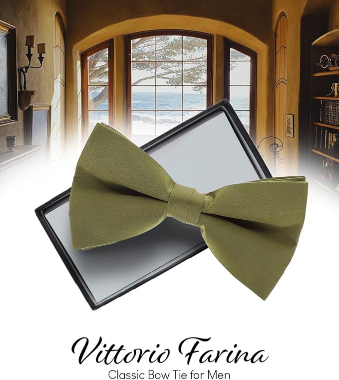 Solid Bow Tie in a Box by Vittorio Farina (basic - bow - tie - purple) for Independent Retail Stores by Dubal Brothers