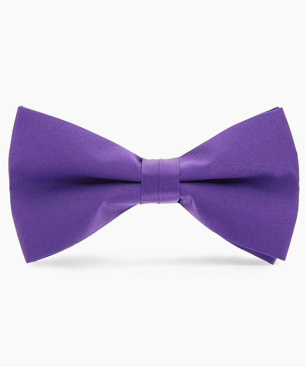 Solid Bow Tie in a Box by Vittorio Farina (basic - bow - tie - purple) for Independent Retail Stores by Dubal Brothers