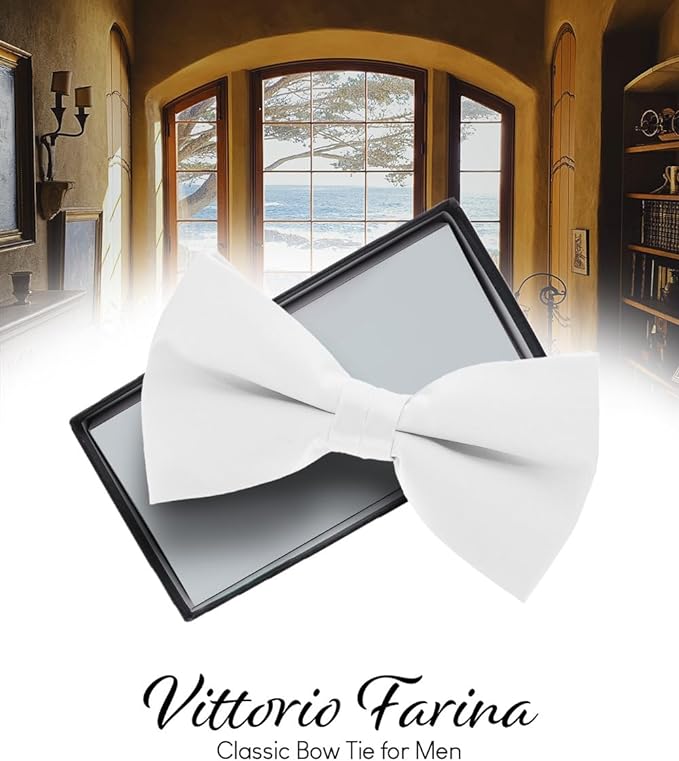 Solid Bow Tie in a Box by Vittorio Farina (basic - bow - tie - rose - gold) for Independent Retail Stores by Dubal Brothers