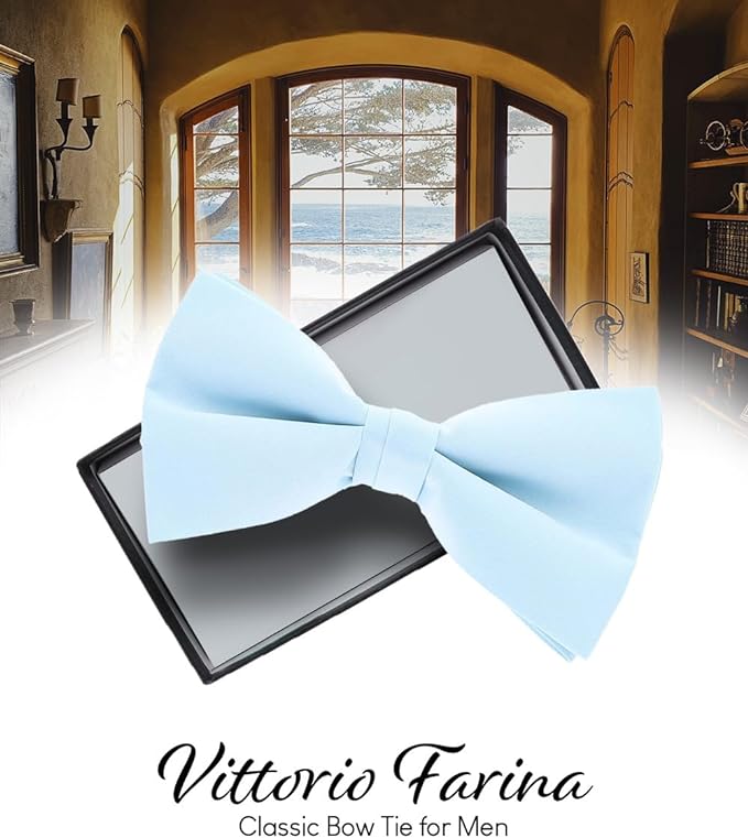 Solid Bow Tie in a Box by Vittorio Farina (basic - bow - tie - rose - gold) for Independent Retail Stores by Dubal Brothers