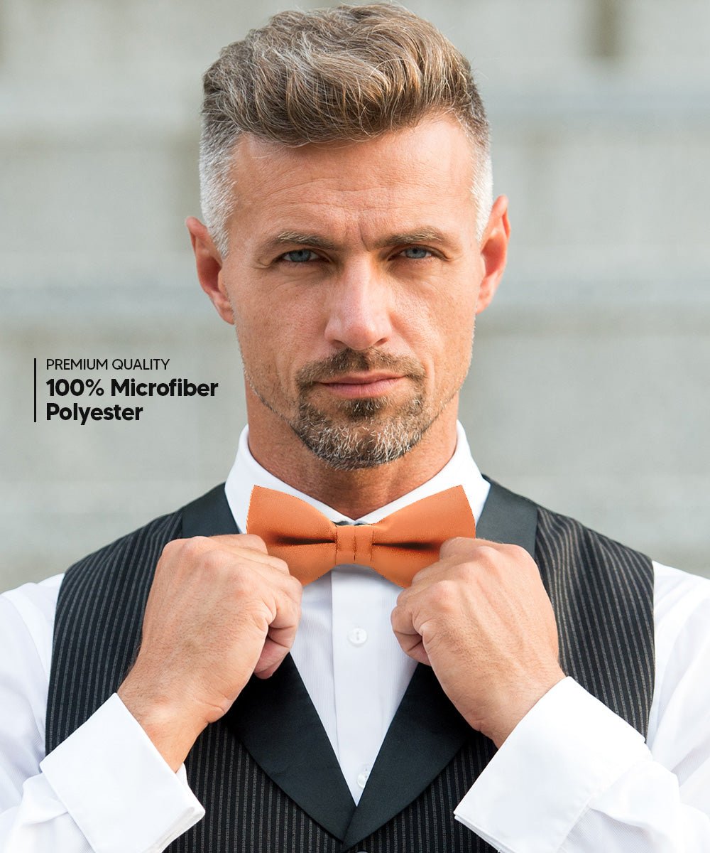 Solid Bow Tie in a Box by Vittorio Farina (basic - bow - tie - rose - gold) for Independent Retail Stores by Dubal Brothers