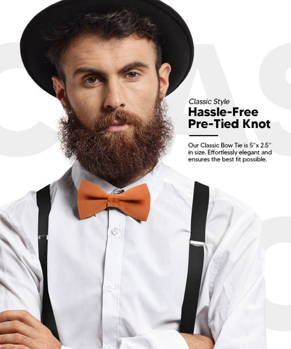 Solid Bow Tie in a Box by Vittorio Farina (basic - bow - tie - rose - gold) for Independent Retail Stores by Dubal Brothers