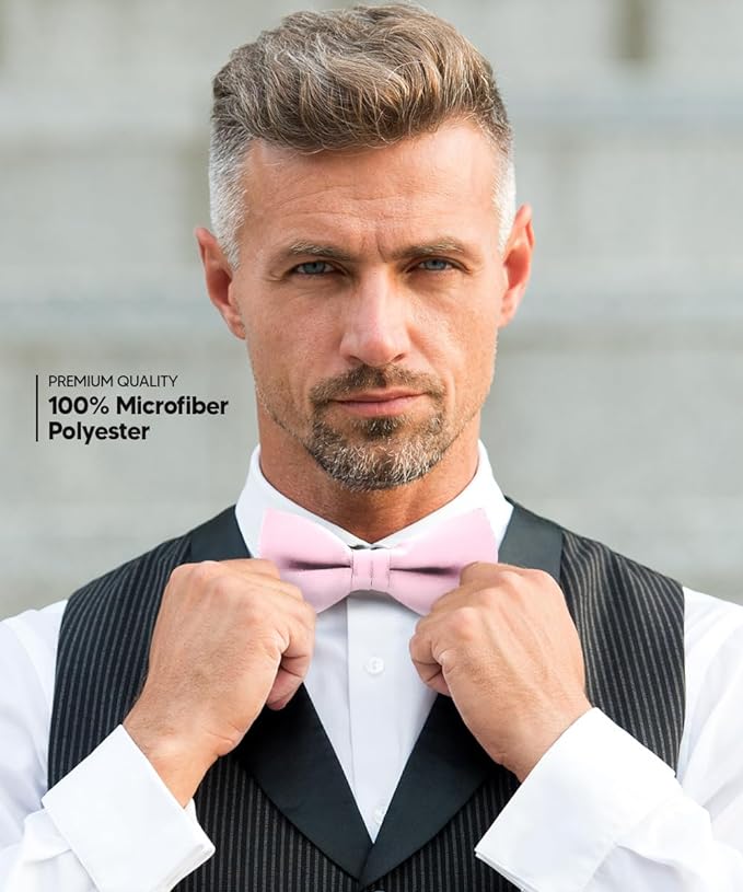 Solid Bow Tie in a Box by Vittorio Farina (basic - bow - tie - silver) for Independent Retail Stores by Dubal Brothers