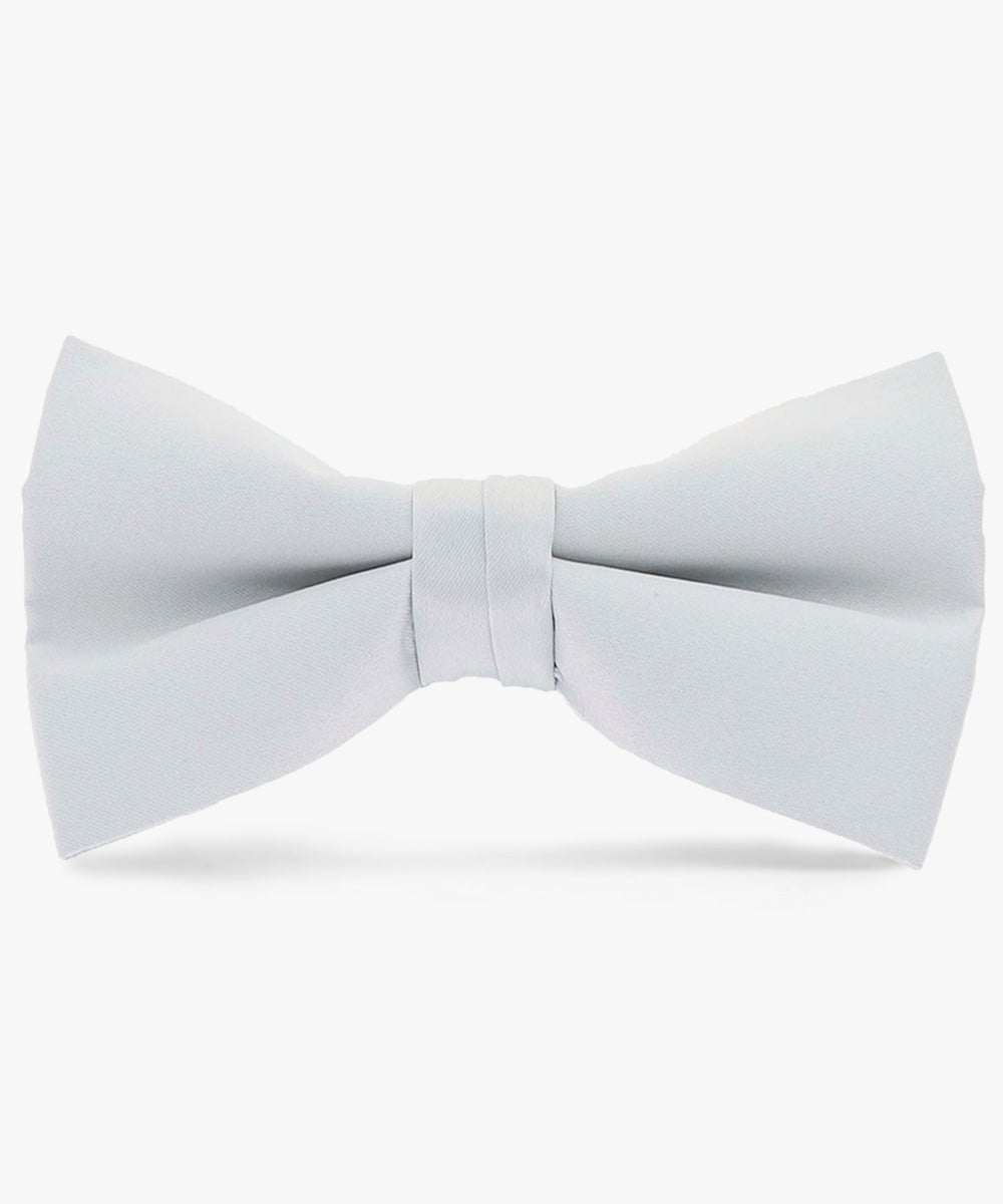 Solid Bow Tie in a Box by Vittorio Farina (basic - bow - tie - silver) for Independent Retail Stores by Dubal Brothers