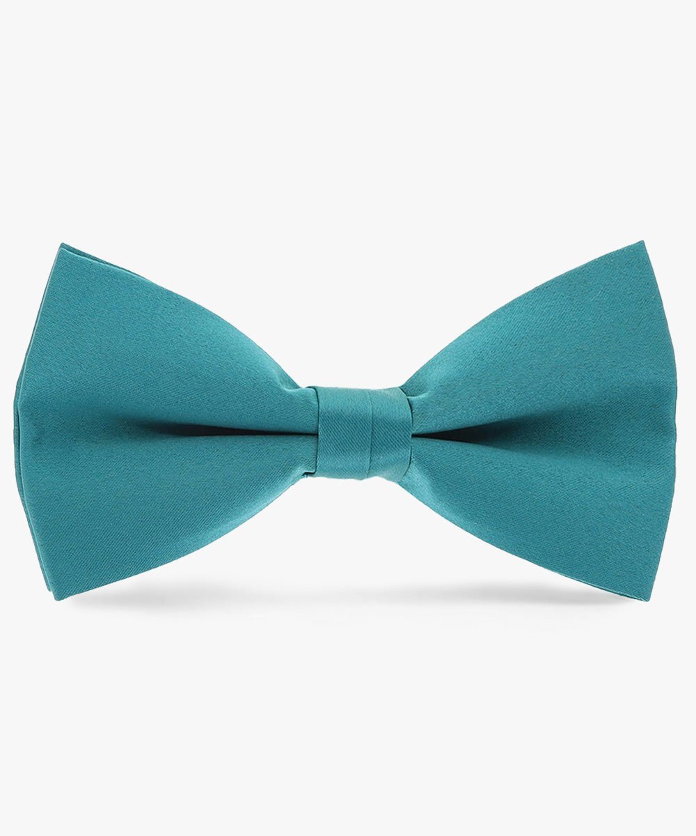 Solid Bow Tie in a Box by Vittorio Farina (basic - bow - tie - teal) for Independent Retail Stores by Dubal Brothers