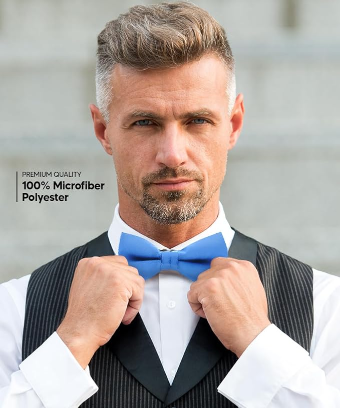 Solid Bow Tie in a Box by Vittorio Farina (basic - bow - tie - turquoise) for Independent Retail Stores by Dubal Brothers