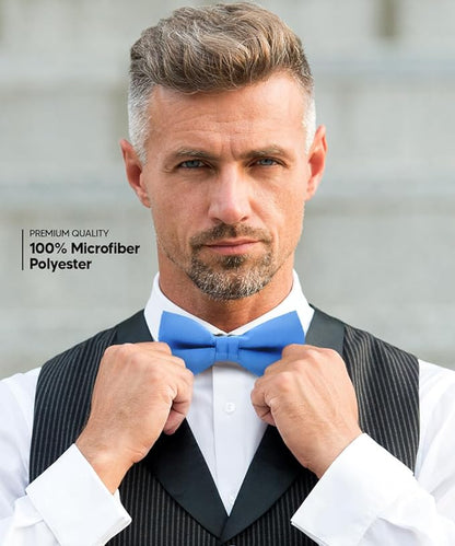 Solid Bow Tie in a Box by Vittorio Farina (basic - bow - tie - turquoise) for Independent Retail Stores by Dubal Brothers