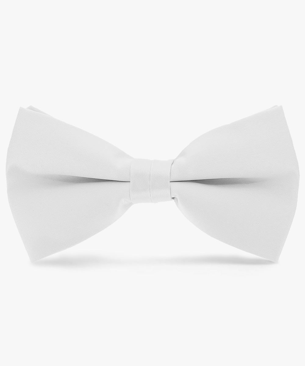 Solid Bow Tie in a Box by Vittorio Farina (basic - bow - tie - white) for Independent Retail Stores by Dubal Brothers