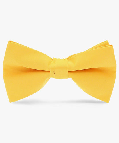 Solid Bow Tie in a Box by Vittorio Farina (basic - bow - tie - yellow) for Independent Retail Stores by Dubal Brothers