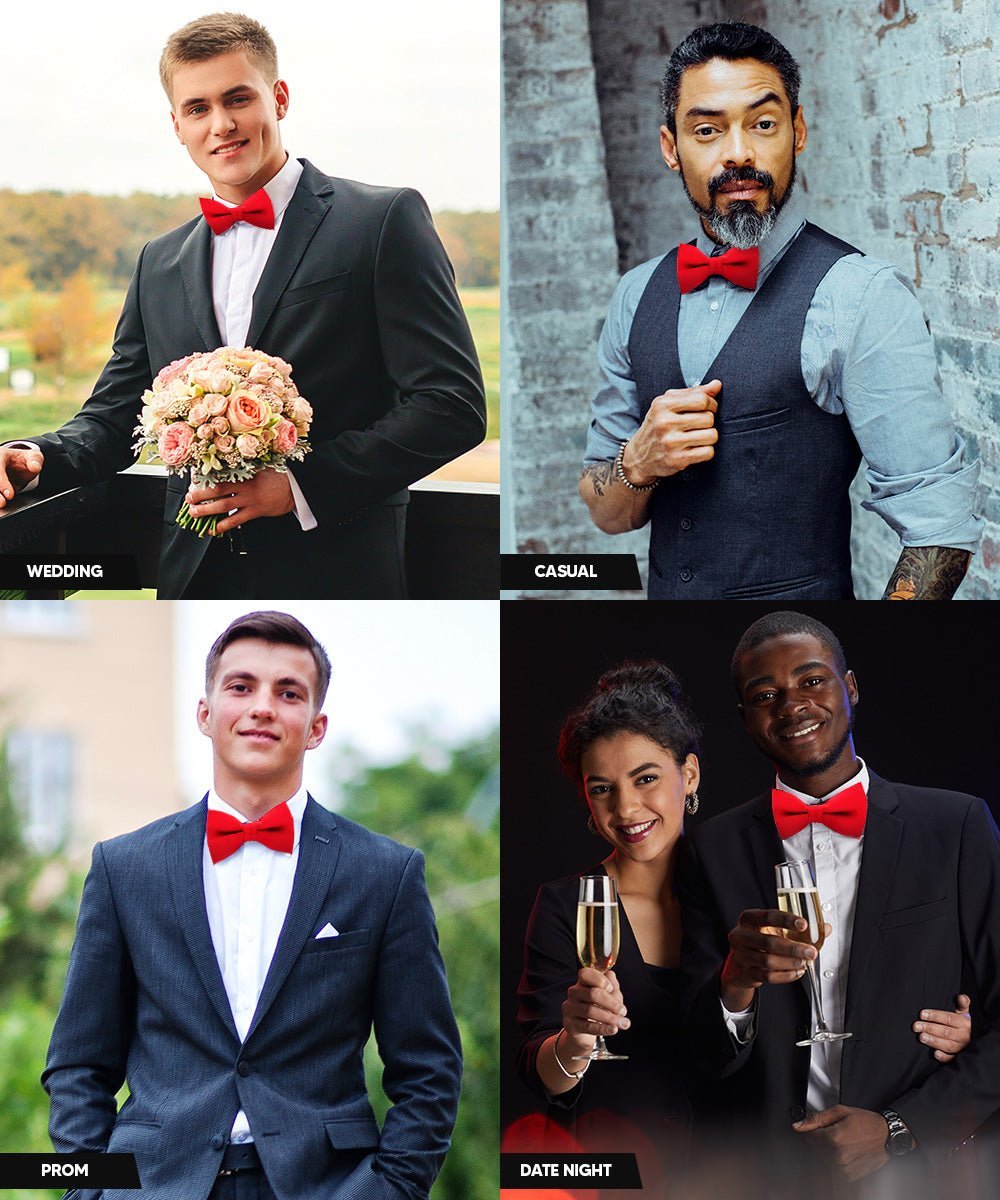 Solid Bow Tie in a Box (Multipacks) by Vittorio Farina - Royal Blue/Navy Blue/Sky Blue - Wholesale Bow Tie & Pocket Square by Dubal Brothers