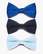 Solid Bow Tie in a Box (Multipacks) by Vittorio Farina - Royal Blue/Navy Blue/Sky Blue - Wholesale Bow Tie & Pocket Square by Dubal Brothers