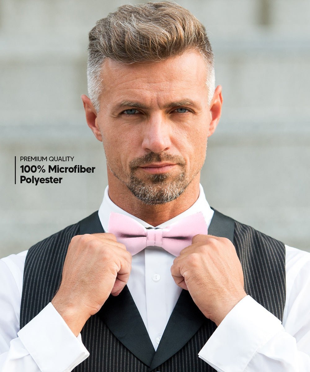 Solid Bow Tie in a Box (Multipacks) by Vittorio Farina - Sky Blue/Pink/Lavender - Wholesale Bow Tie & Pocket Square by Dubal Brothers