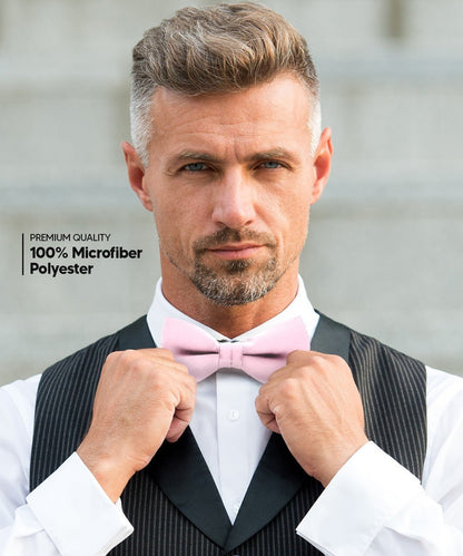 Solid Bow Tie in a Box (Multipacks) by Vittorio Farina - Sky Blue/Pink/Lavender - Wholesale Bow Tie & Pocket Square by Dubal Brothers