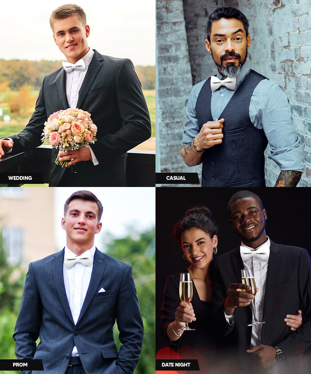Solid Bow Tie in a Box (Multipacks) by Vittorio Farina - Black - Wholesale Bow Tie & Pocket Square by Dubal Brothers
