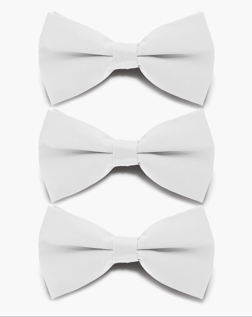 Solid Bow Tie in a Box (Multipacks) by Vittorio Farina - White - Wholesale Bow Tie & Pocket Square by Dubal Brothers