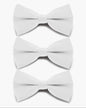 Solid Bow Tie in a Box (Multipacks) by Vittorio Farina - White - Wholesale Bow Tie & Pocket Square by Dubal Brothers