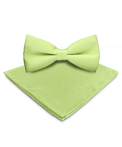 Solid Bow Tie & Pocket Square in a Box by Vittorio Farina (basic - bow - tie - hanky - mint) for Independent Retail Stores by Dubal Brothers
